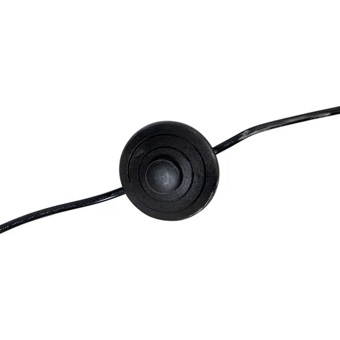 Stehlampe schwarz mit schwarzem Schirm und goldener Innenseite - Ilse