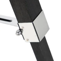 Stehlampe schwarz mit weißem Leinenschirm 45 cm - Tripod