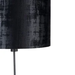 Stehlampe schwarz Schirm schwarz 40 cm verstellbar - Parte