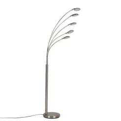 Stehlampe Stahl inkl. LED mit Touch-Dimmer - Sixties Trento