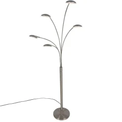 Stehlampe Stahl inkl. LED mit Touch-Dimmer - Sixties Trento