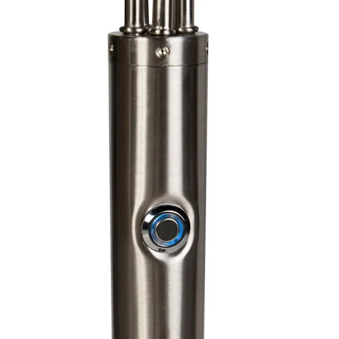 Stehlampe Stahl inkl. LED mit Touch-Dimmer - Sixties Trento