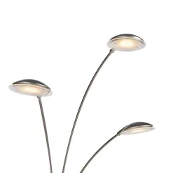 Stehlampe Stahl inkl. LED mit Touch-Dimmer - Sixties Trento