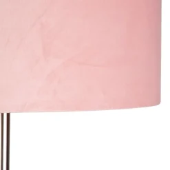 Stehlampe Stahl mit rosa Schirm 50 cm - Simplo