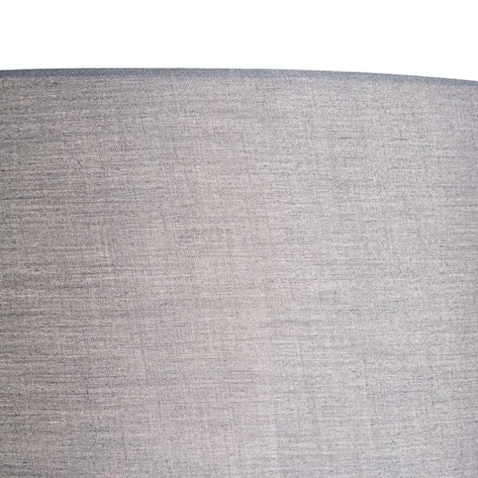 Stehlampe Stahl mit Schirm grau und Leselampe - Jelena