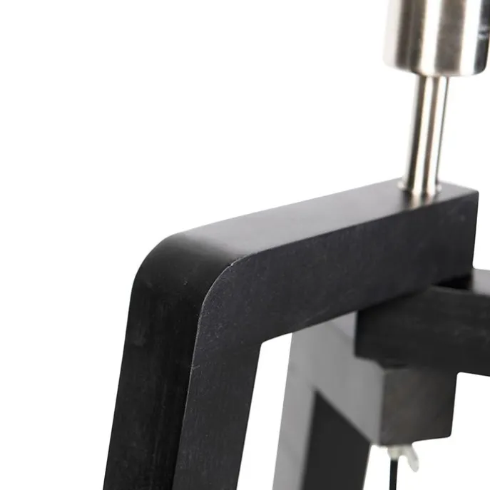 Stehlampe Stativ schwarz mit rotem Schirm und Gold 50 cm Puros