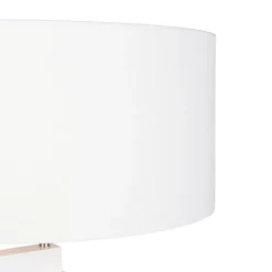 Stehlampe Stativ weißes Holz mit weißem Schirm 50 cm - Puros