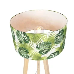 Stehlampe Stativholz mit Schattenblatt - Puros