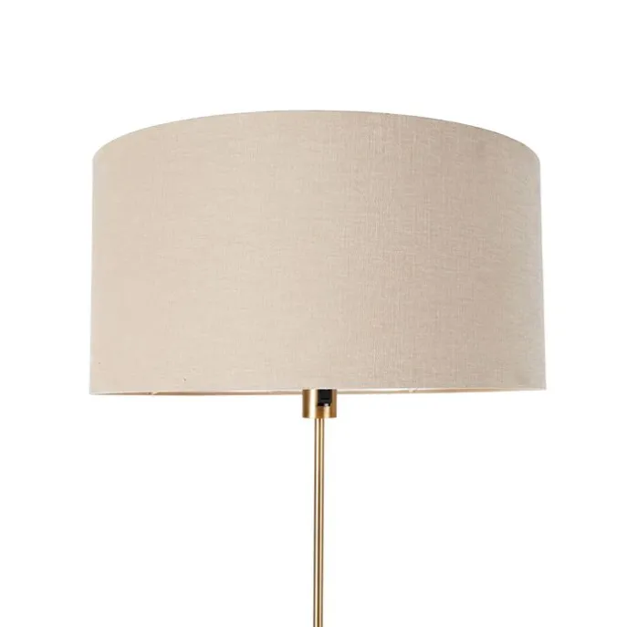 Stehlampe verstellbar bronze mit Schirm hellbraun 50 cm - Parte