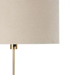 Stehlampe verstellbar bronze mit Schirm hellbraun 50 cm - Parte