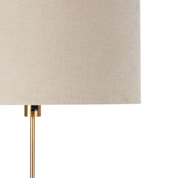 Stehlampe verstellbar bronze mit Schirm hellbraun 50 cm - Parte