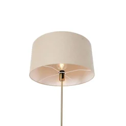 Stehlampe verstellbar bronze mit Schirm hellbraun 50 cm - Parte