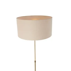 Stehlampe verstellbar bronze mit Schirm hellbraun 50 cm - Parte