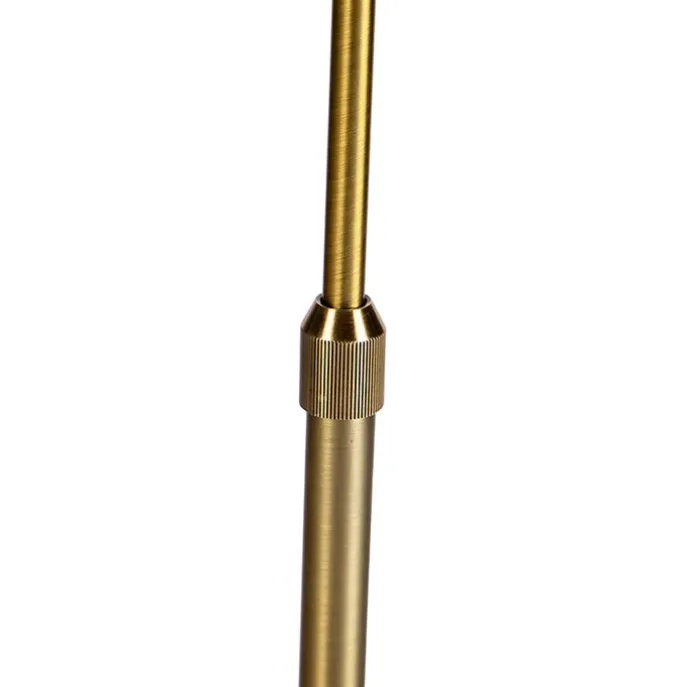 Stehlampe verstellbar bronze mit Schirm hellbraun 50 cm - Parte