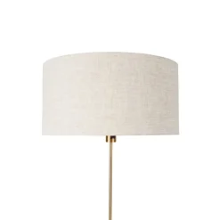 Stehlampe verstellbar bronze mit Schirm hellgrau 50 cm - Parte