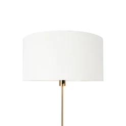 Stehlampe verstellbar Bronze mit Schirm weiß 50 cm - Parte