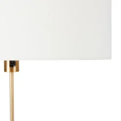 Stehlampe verstellbar Bronze mit Schirm weiß 50 cm - Parte