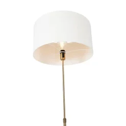 Stehlampe verstellbar Bronze mit Schirm weiß 50 cm - Parte