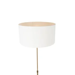 Stehlampe verstellbar Bronze mit Schirm weiß 50 cm - Parte