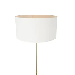 Stehlampe verstellbar gold mit Schirm weiß 50 cm - Parte