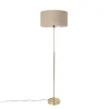Stehlampe verstellbar gold mit Schirm hellbraun 50 cm - Parte