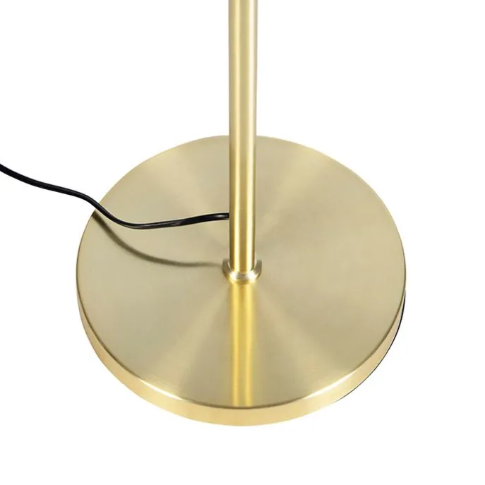 Stehlampe verstellbar gold mit Schirm hellbraun 50 cm - Parte