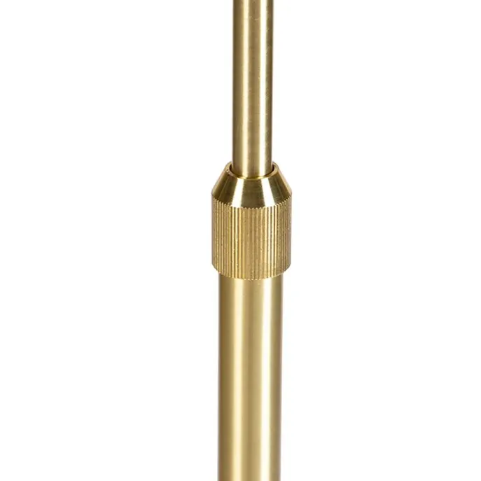 Stehlampe verstellbar gold mit Schirm hellgrau 50 cm - Parte