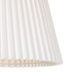 Stehleuchte aus Bronze mit weißem Faltenschirm und verstellbarem Arm – Ladas Deluxe