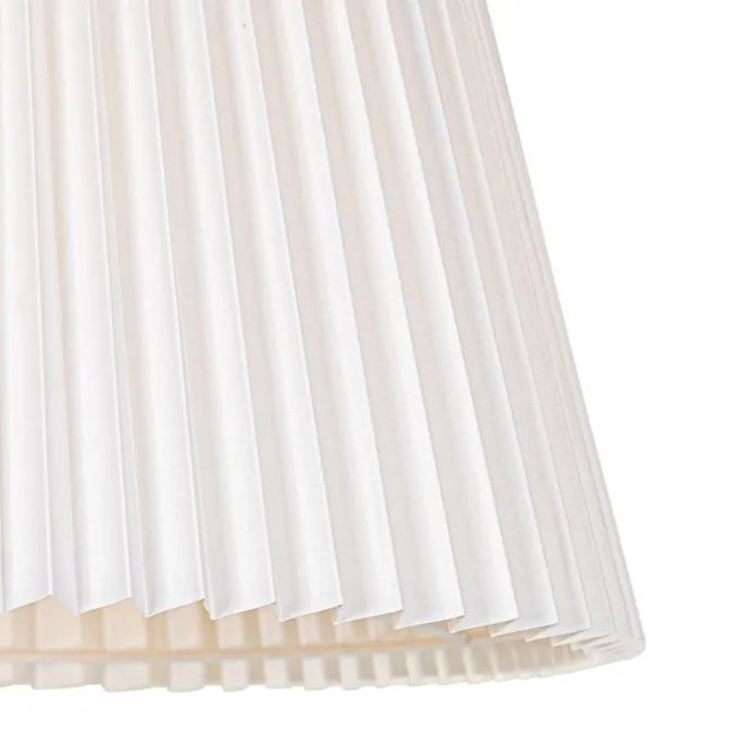 Stehleuchte aus Bronze mit weißem Faltenschirm und verstellbarem Arm – Ladas Deluxe