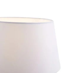 Stehleuchte aus Bronze mit weißem Schirm und verstellbarer Leselampe – Ladas