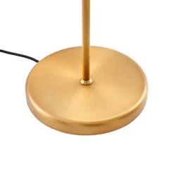 Stehleuchte aus Bronze mit weißem Schirm und verstellbarer Leselampe – Ladas