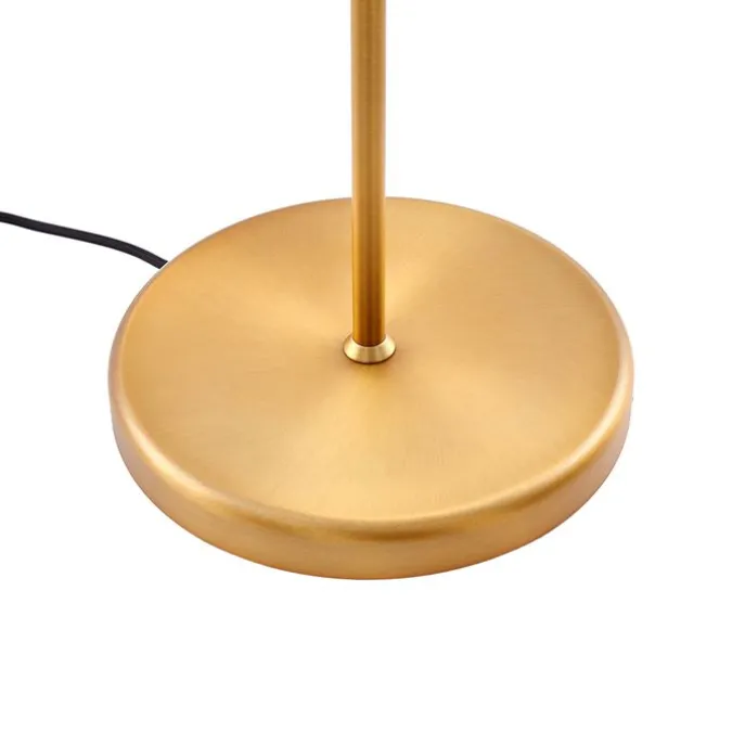 Stehleuchte aus Bronze mit weißem Schirm und verstellbarer Leselampe – Ladas