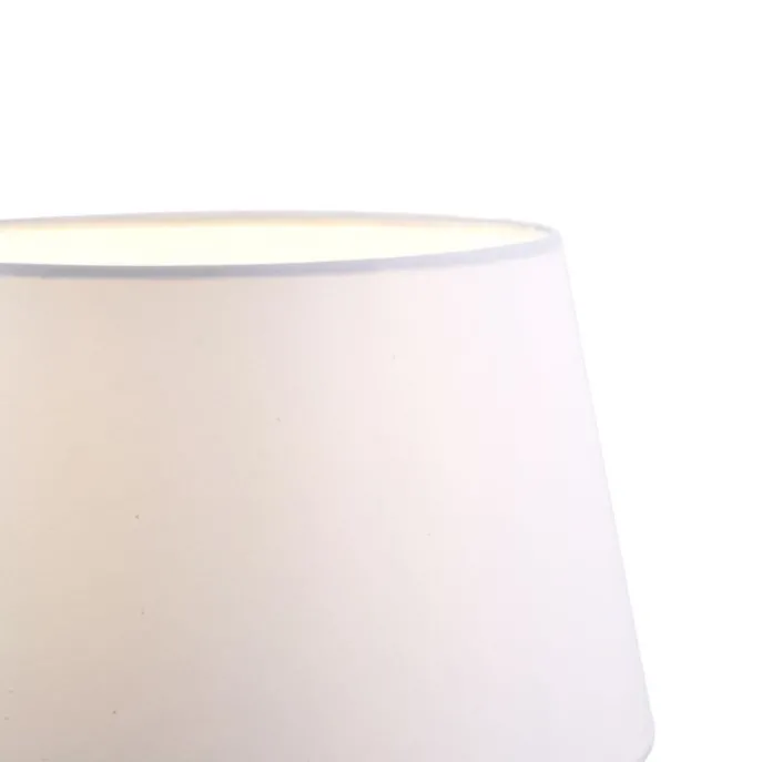 Stehleuchte aus Stahl mit weißem Schirm und verstellbarer Leselampe – Ladas