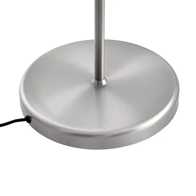 Stehleuchte aus Stahl mit weißem Schirm und verstellbarer Leselampe – Ladas