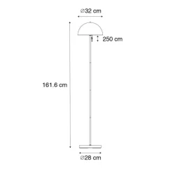 Stehleuchte für den Außenbereich Pilz Schwarz Wiederaufladbar 3-stufig dimmbar - Keira