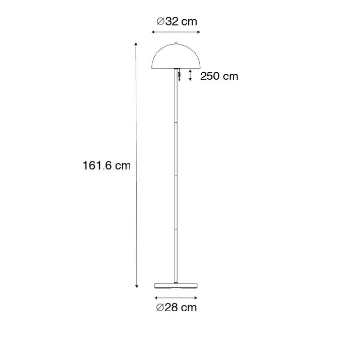Stehleuchte für den Außenbereich Pilz Schwarz Wiederaufladbar 3-stufig dimmbar - Keira