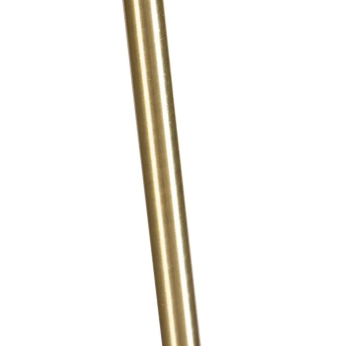 Stehleuchte Gold / Messing mit Veloursschirm Pfau 40/40 cm - Parte