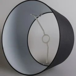 Stehleuchte gold / messing mit Schirm schwarz 45 cm verstellbar - Parte