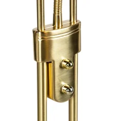 Stehleuchte gold mit Leseleuchte inkl. LED und Dimmer - Diva 2