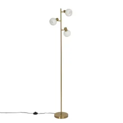 Stehleuchte Gold mit Opalglas 3-flammig verstellbar - Anouk