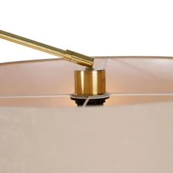 Stehleuchte Gold mit Schirm hellbraun 50 cm verstellbar - Herausgeber