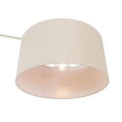 Stehleuchte Gold mit Schirm hellbraun 50 cm verstellbar - Herausgeber