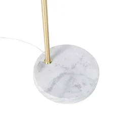 Stehleuchte Gold mit Schirm hellgrau 50 cm verstellbar - Herausgeber