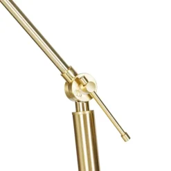 Stehleuchte Gold mit Schirm hellgrau 50 cm verstellbar - Herausgeber