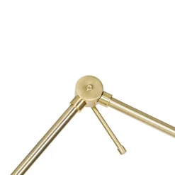 Stehleuchte Gold mit Schirm hellgrau 50 cm verstellbar - Herausgeber