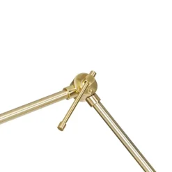 Stehleuchte Gold mit Schirm hellgrau 50 cm verstellbar - Herausgeber