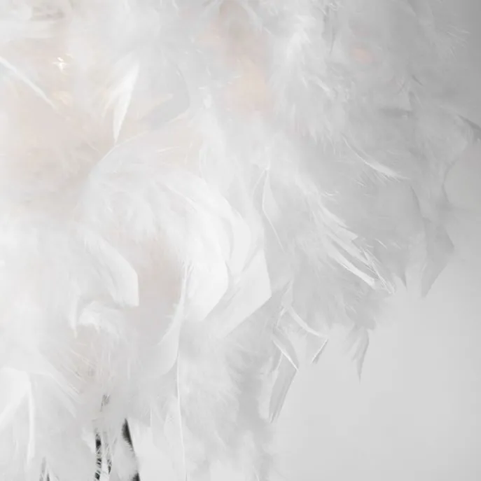 Stehleuchte im Landhausstil Stahl mit Weiß - Feather