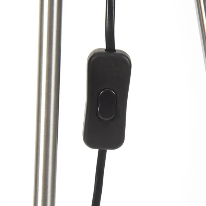 Stehleuchte im Landhausstil Stahl mit Weiß - Feather