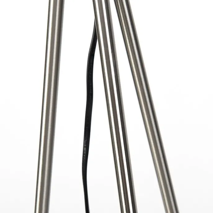 Stehleuchte im Landhausstil Stahl mit Weiß - Feather