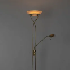 Stehleuchte Messing inkl. LED und Dimmer mit Leselampe - Empoli